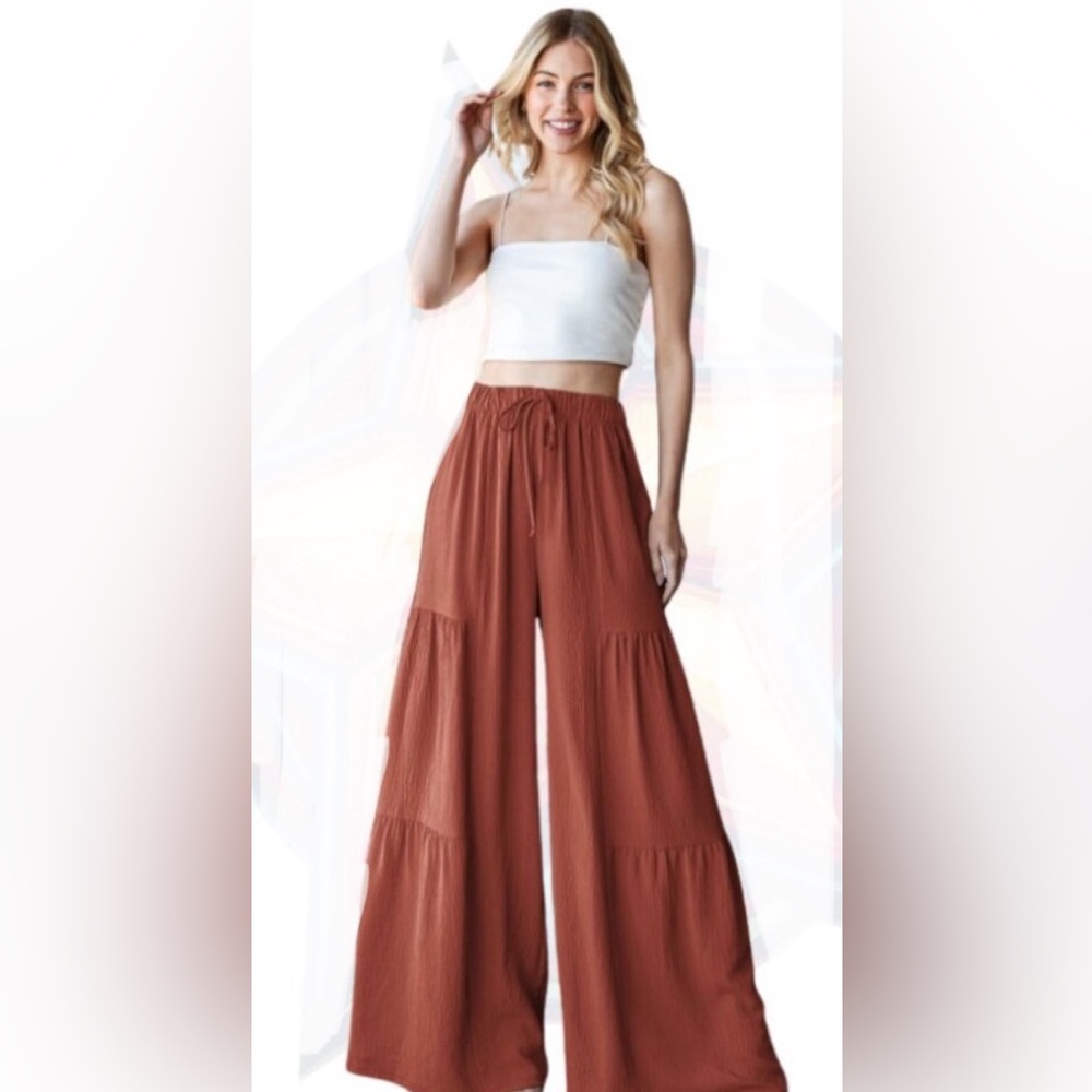 NWT HEIMISH BOHO PANTS BURNT ORANGE
